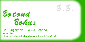 botond bohus business card